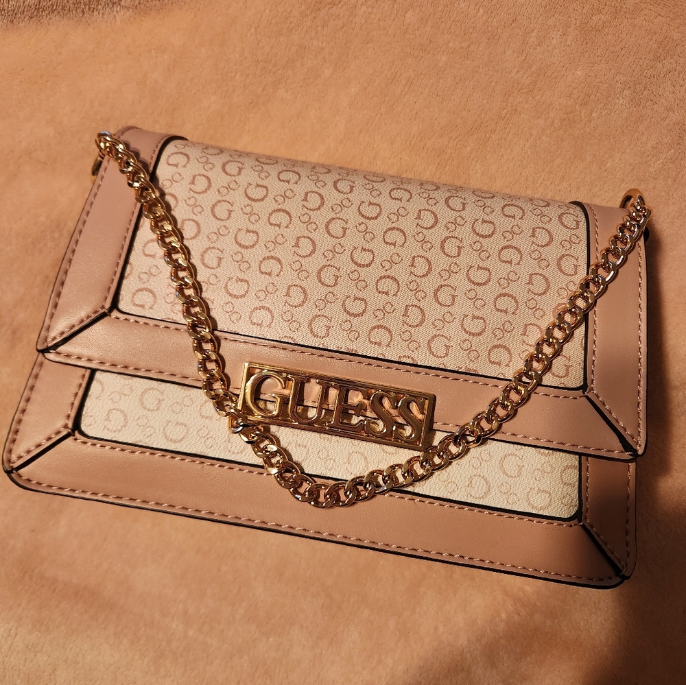 GUESS Pink and Gold Women's Bag